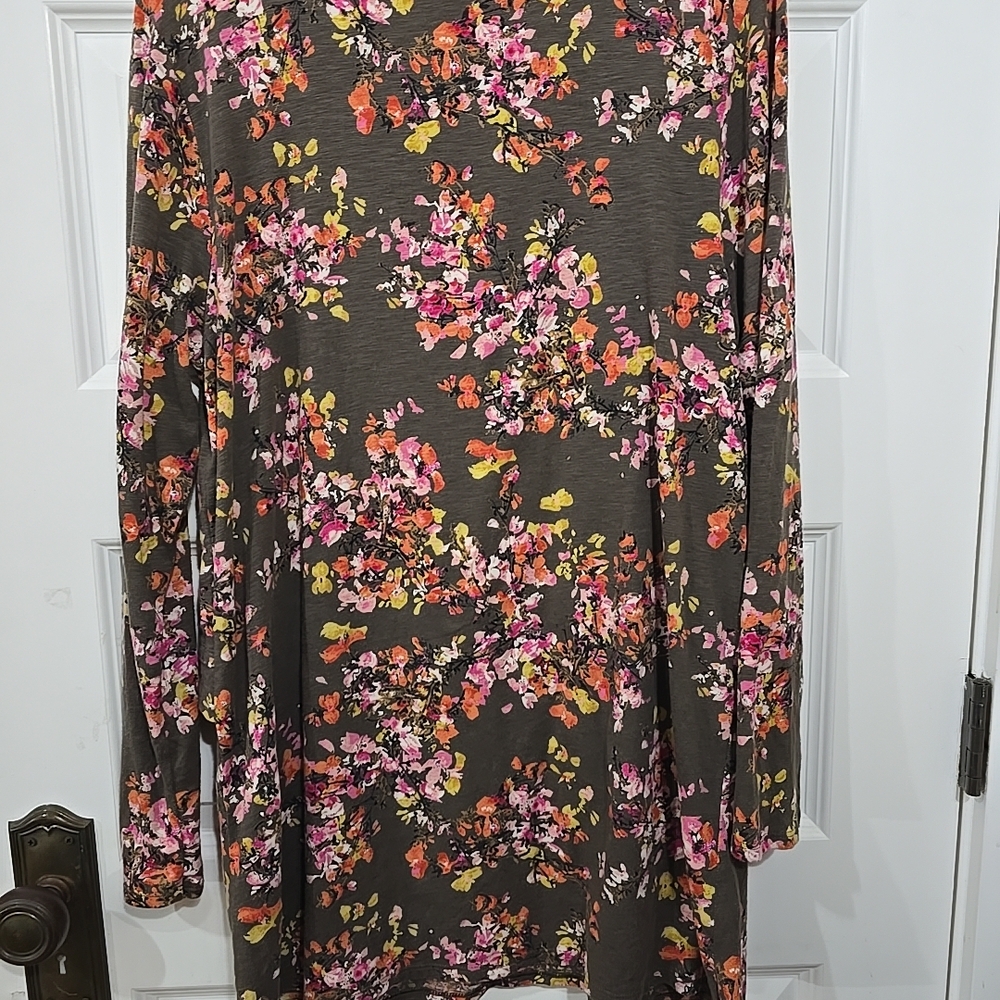 J.Jill Floral Long Sleeve Layered Shirt Sz M - Picture 3 of 8